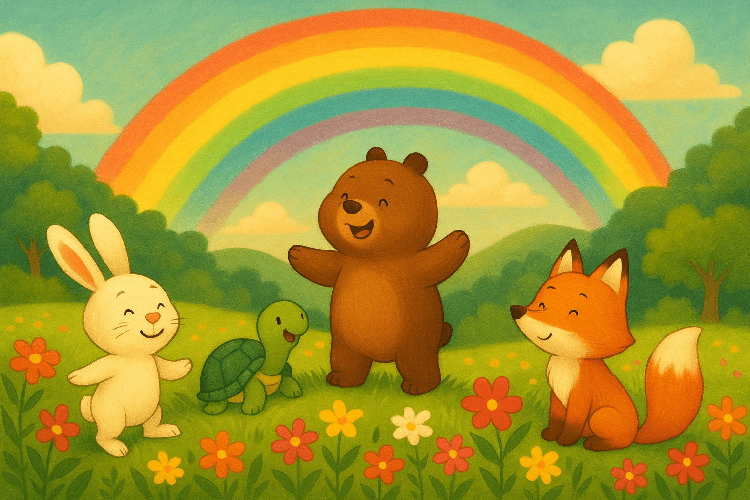 Rainbow Over the Hills